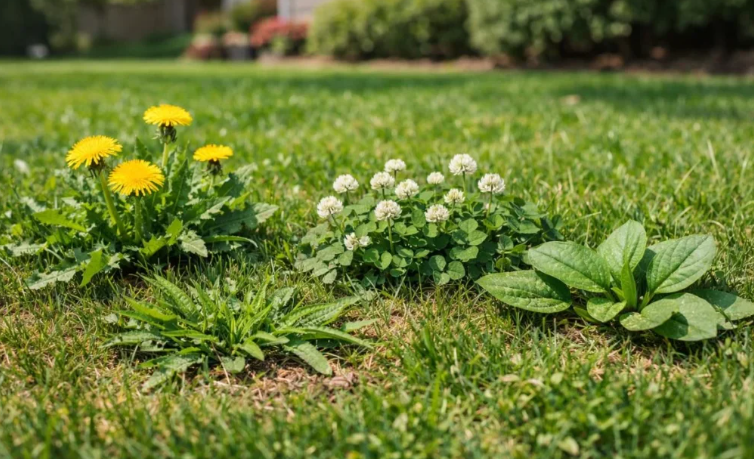Weeds in home lawn