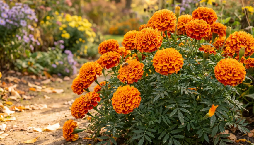 Marigold, the most popular plant that keep snakes away