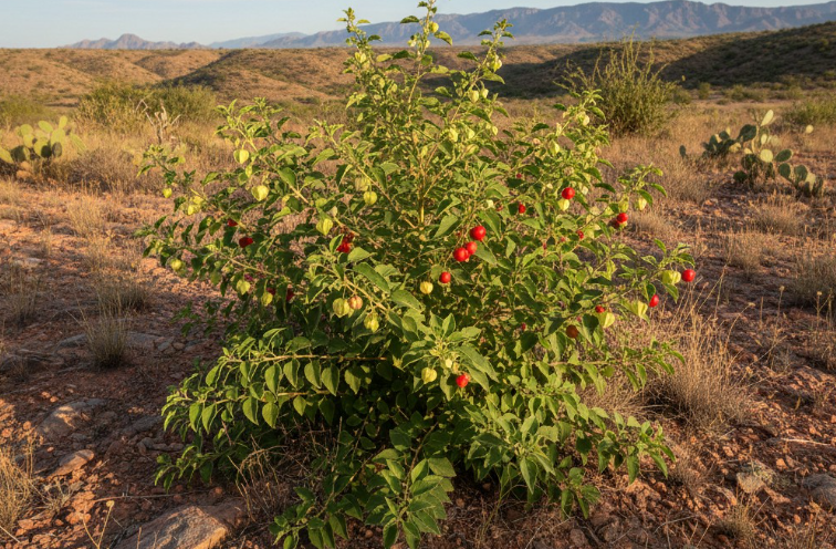 Ashwagandha Plant in the landscape